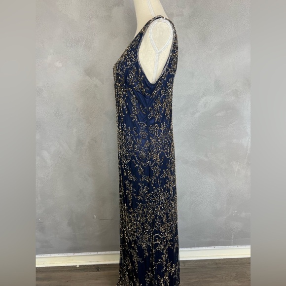 Pisarro Nights beaded embellished dress size 12 NET - Picture 4 of 7
